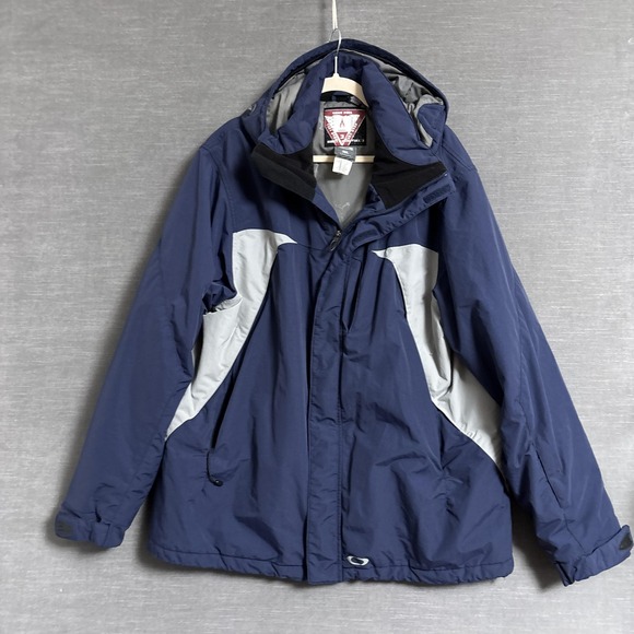 Vintage Oakley Jacket XL Road Fuel 3 Hooded Ski Snowboard Winter Coat y2k Gorp - Picture 1 of 16